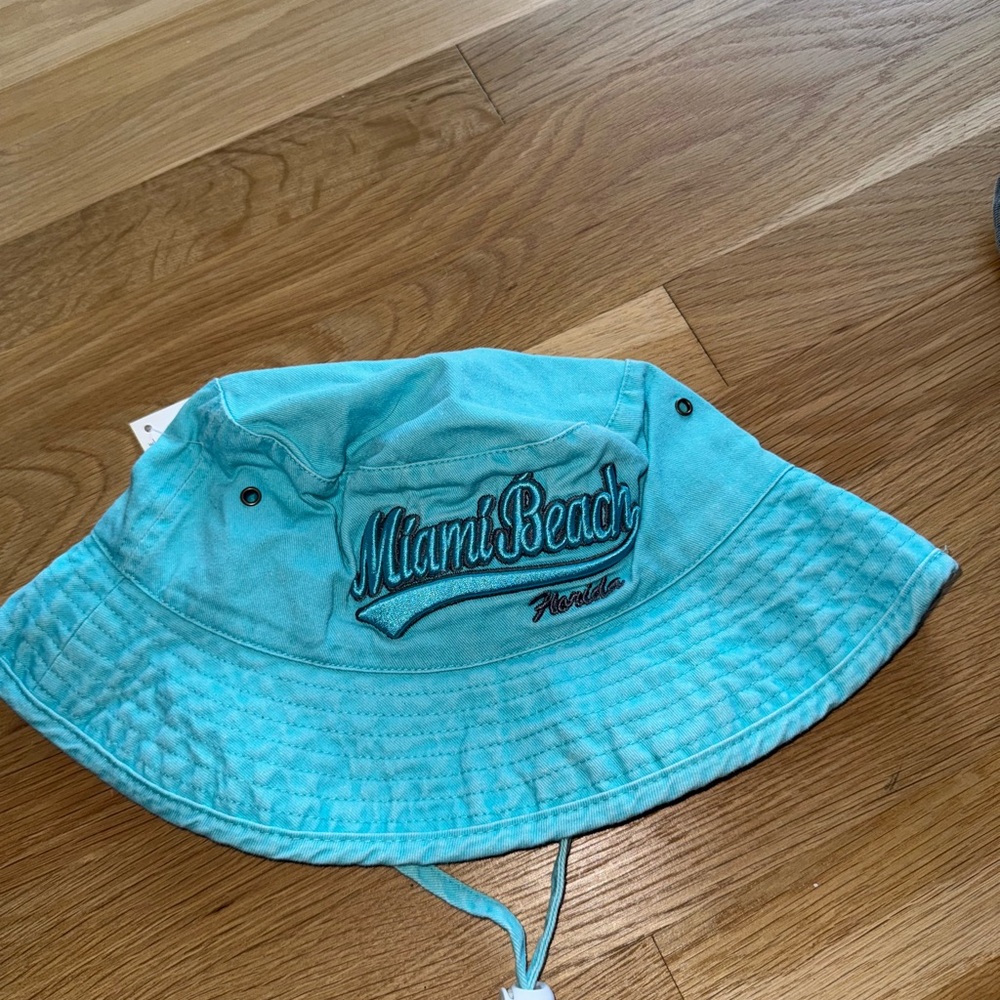 Turquoise Miami Beach Bucket Hat